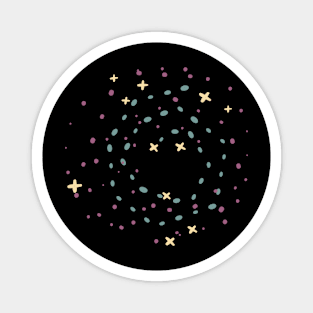 Vintage Stars Dot Pattern Magnet